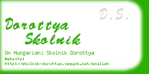 dorottya skolnik business card